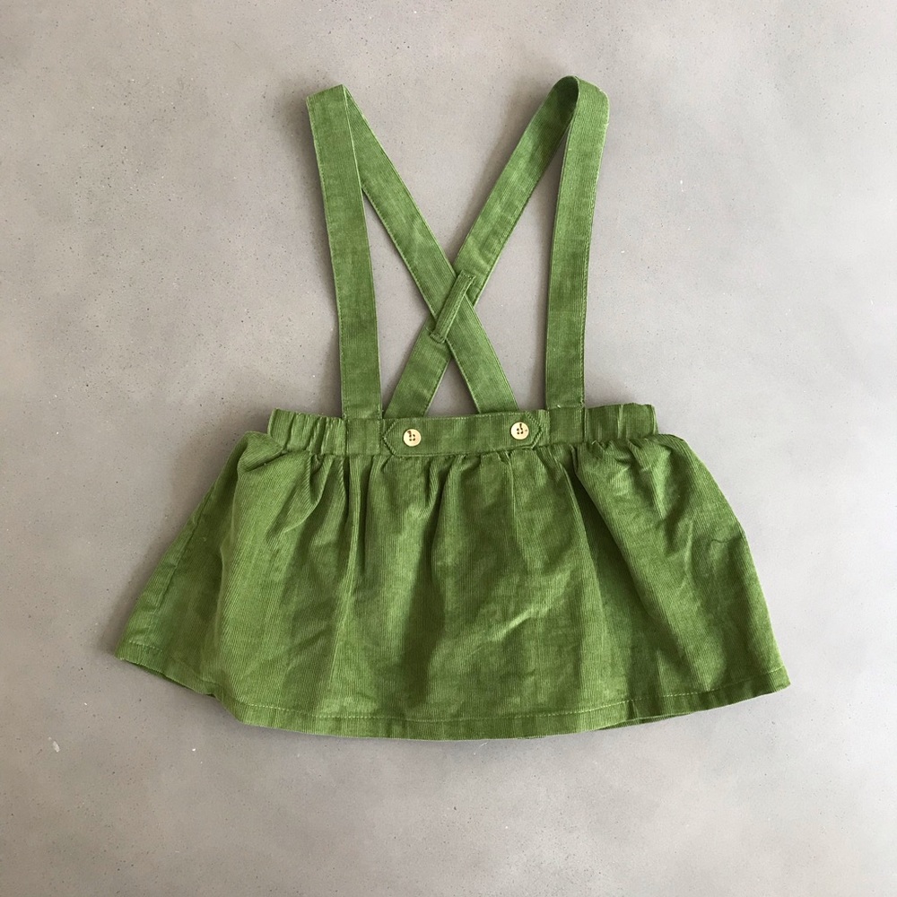 Cat and Jack Overall Velvet Dress Green